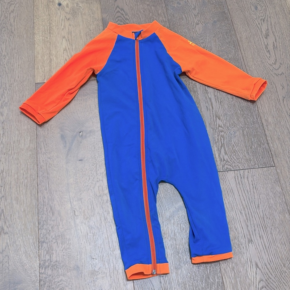 Nozone Tahiti Full Zip Sun Protective Baby Swimsuit, UPF 50+,